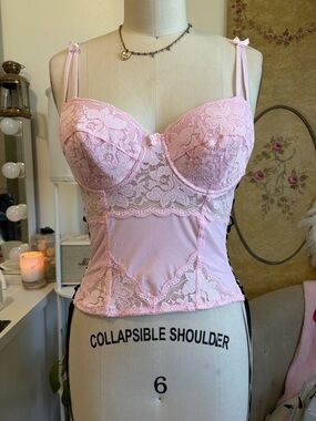 Native Intimates Light Pink Lace Bustier Top